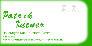 patrik kutner business card